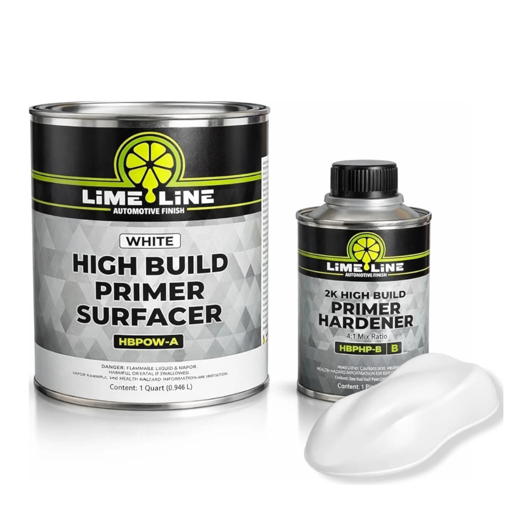 LiME LiNE Sand-able Automotive Primer Surfacer, Direct-to-Metal, High Build 2k Urethane, 1.25 Quart kit, 4:1 mixture
