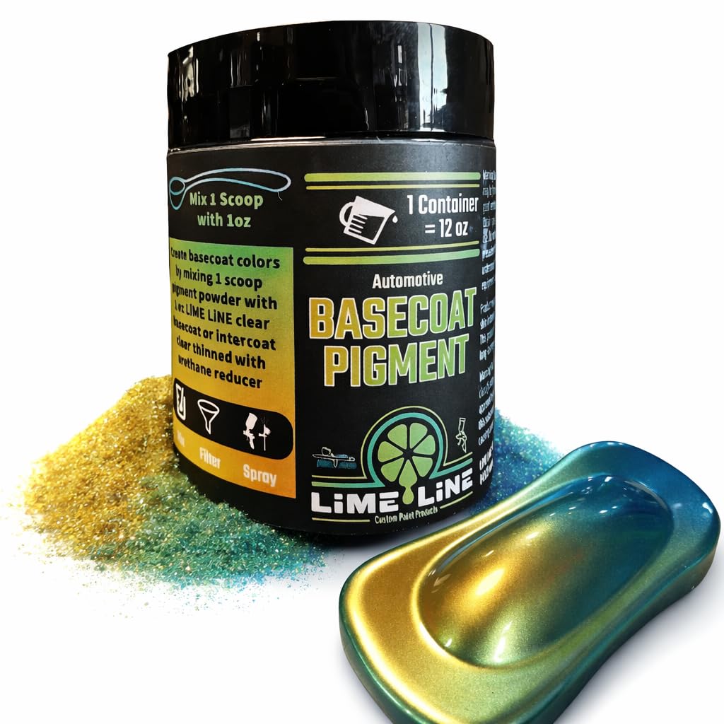 LiME LiNE Automotive Grade Chameleon - Color Shift Basecoat Coat Maker Pigment Powder - Makes 12 Oz Sprayable