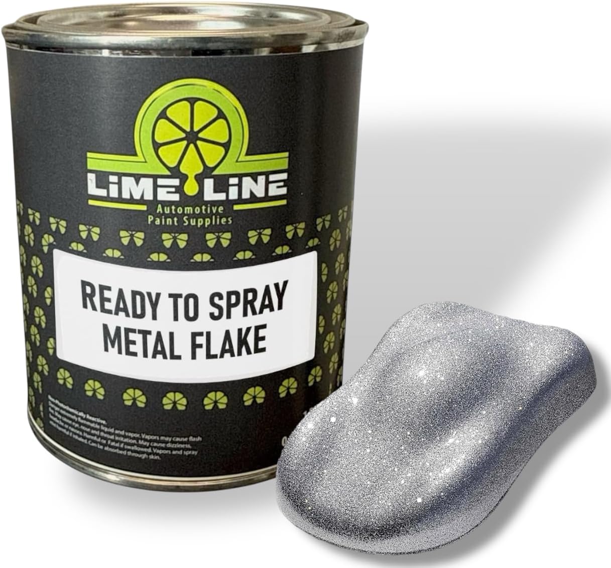 LiME LiNE Metal Flake Silver Basecoat - No Reducer Needed, Ready-to-Spray
