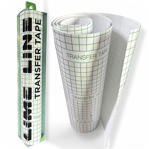 LiME LiNE Combo Removable Vinyl Stencil Masking, Bonus Transfer Tape, No Residue