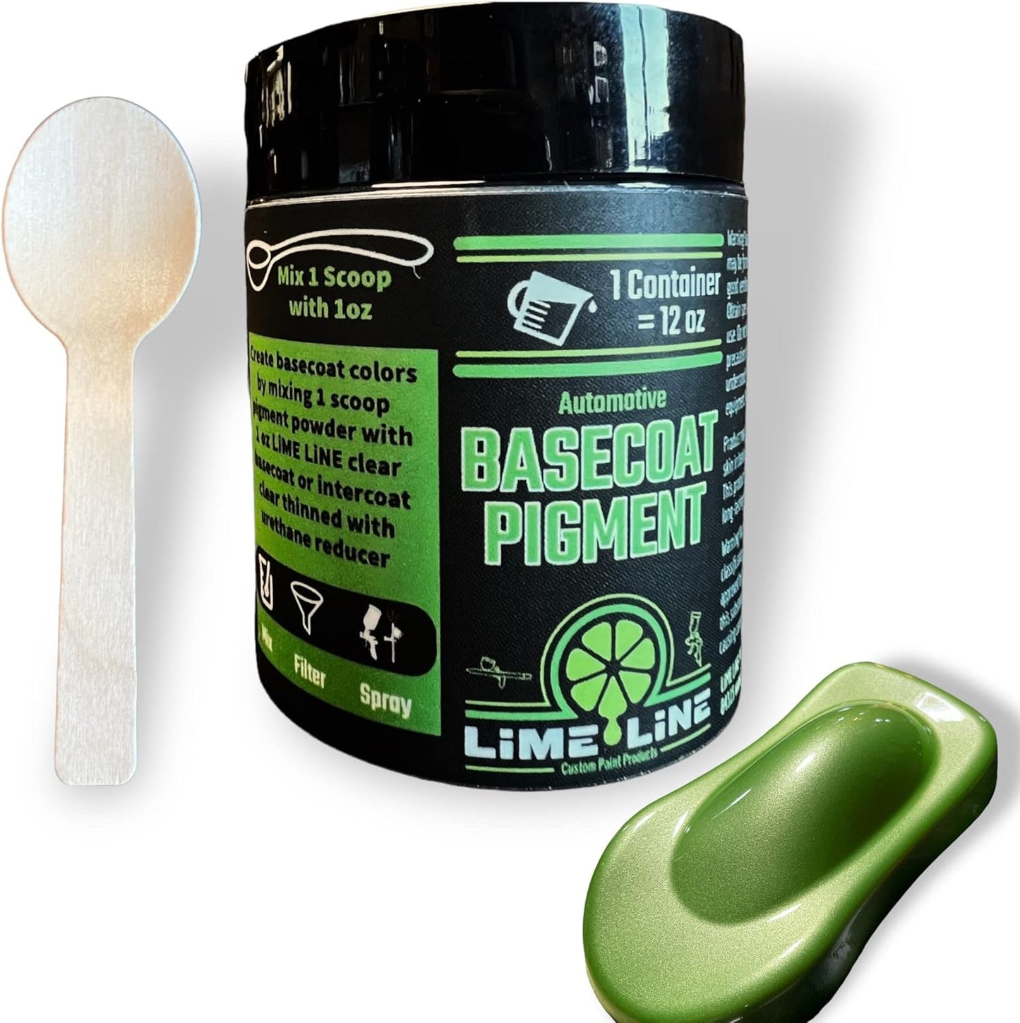 LiME LiNE Automotive Grade Metallic Basecoat Maker Pigment Powder - Makes 12 Oz Sprayable