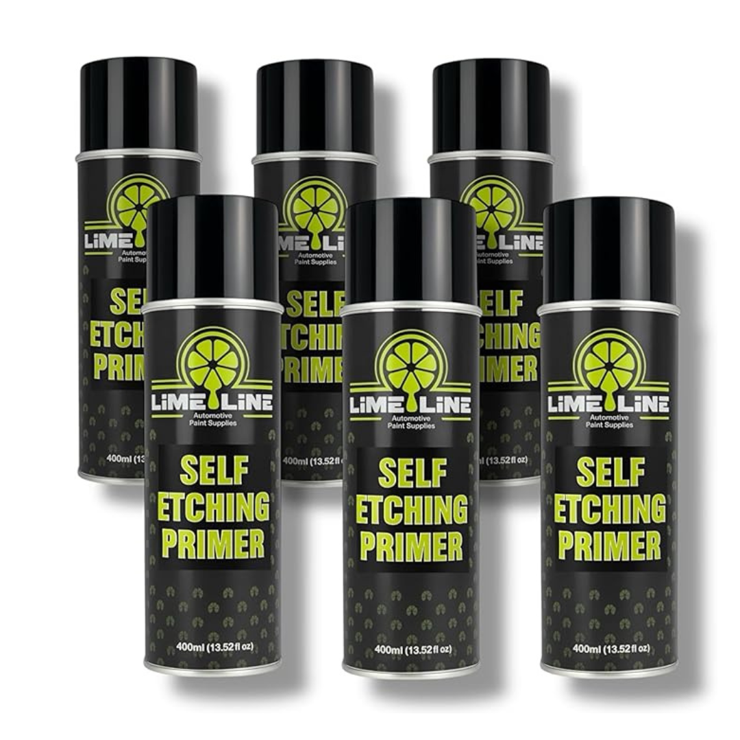 LiME LiNE Self Etching Primer – Professional Automotive Aerosol Primer for Bare Metal – Acid Etch Anti-Rust Formula – Fast-Drying, High Adhesion Spray Can