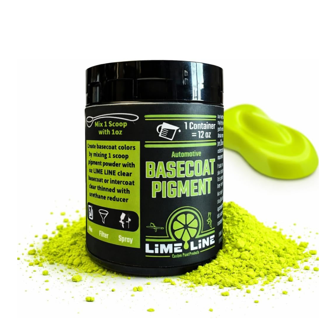 LiME LiNE Bright 90's Neon Automotive Grade Basecoat Maker Pigment Powder - Makes 12 Oz Sprayable Basecoat