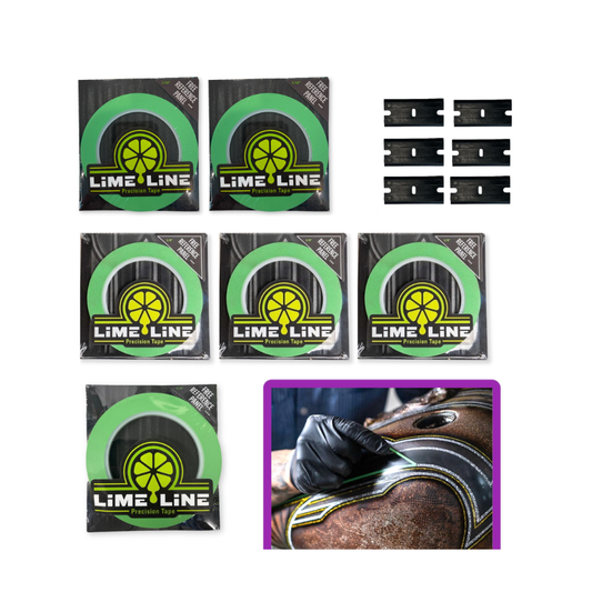 LiME LiNE Precision Tapes Bundle - 3x 1/8 inch + 2x 1/16 inch + 1x 1/4 inch + 6 Blades