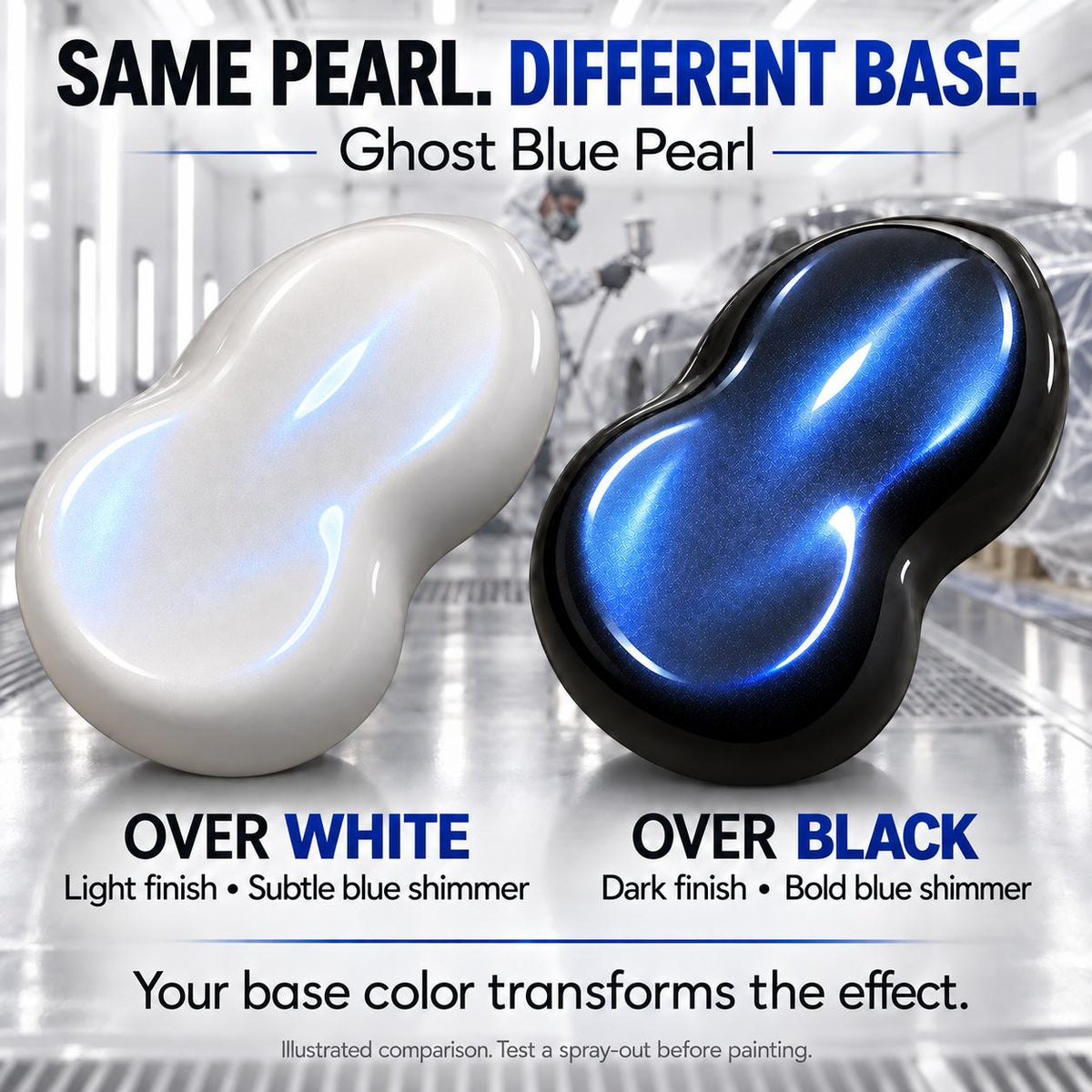 LiME LiNE Diamond Pearl Automotive Pearlescent Powder Additive + Clear Basecoat Pint Kit