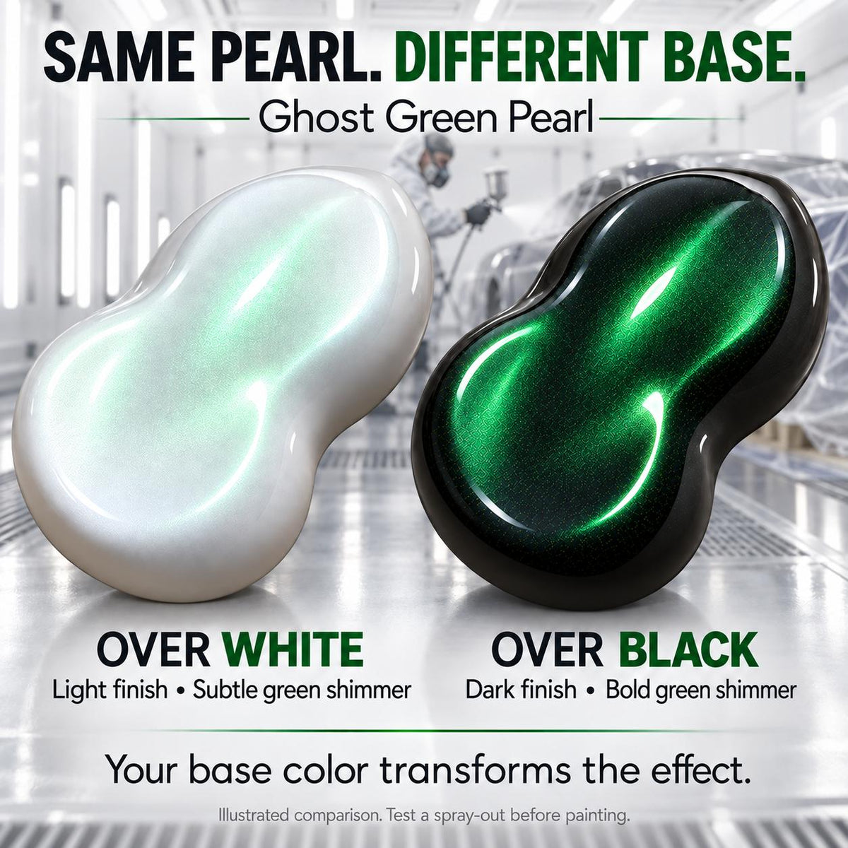 LiME LiNE Diamond Pearl Automotive Pearlescent Powder Additive + Clear Basecoat Pint Kit