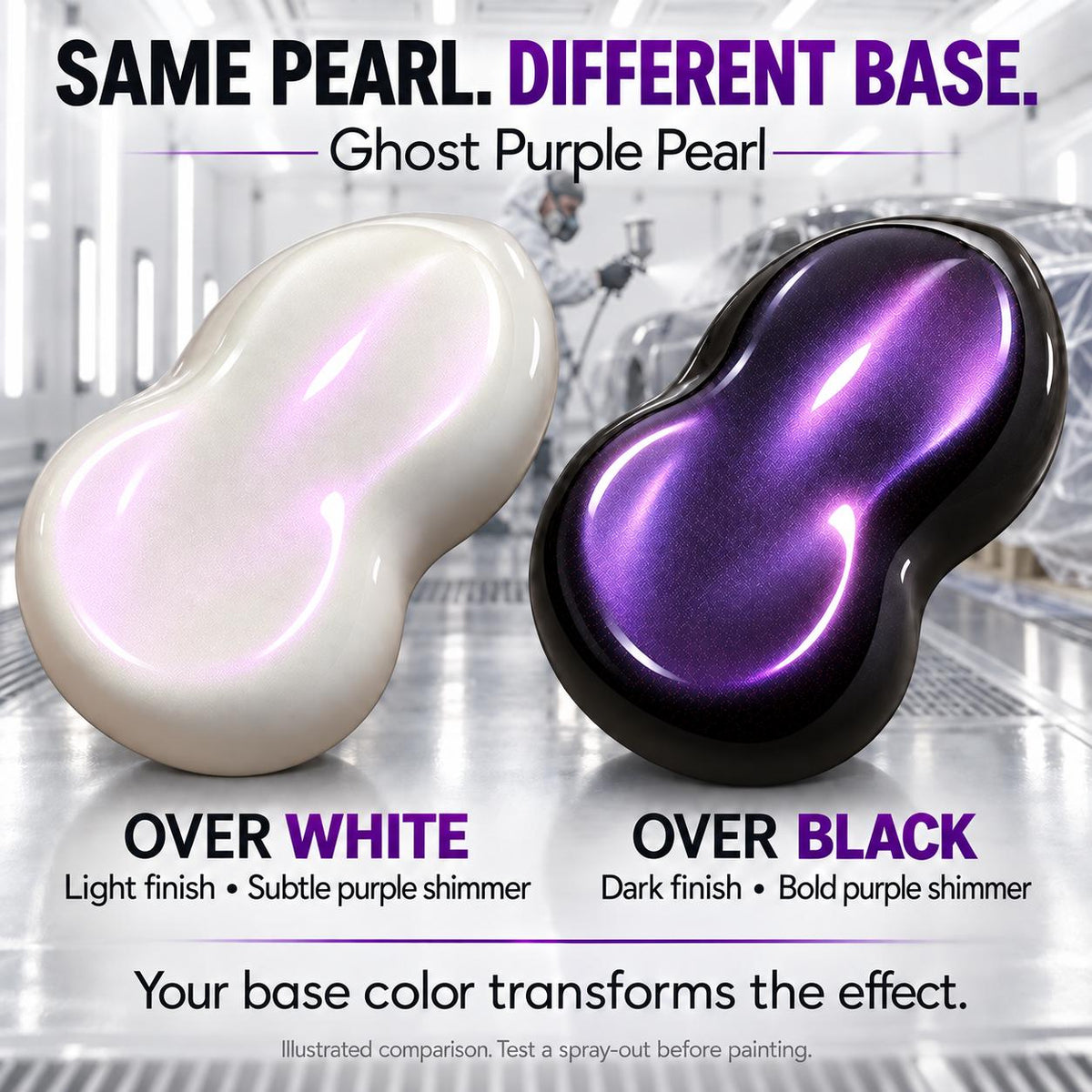 LiME LiNE Diamond Pearl Automotive Pearlescent Powder Additive + Clear Basecoat Pint Kit