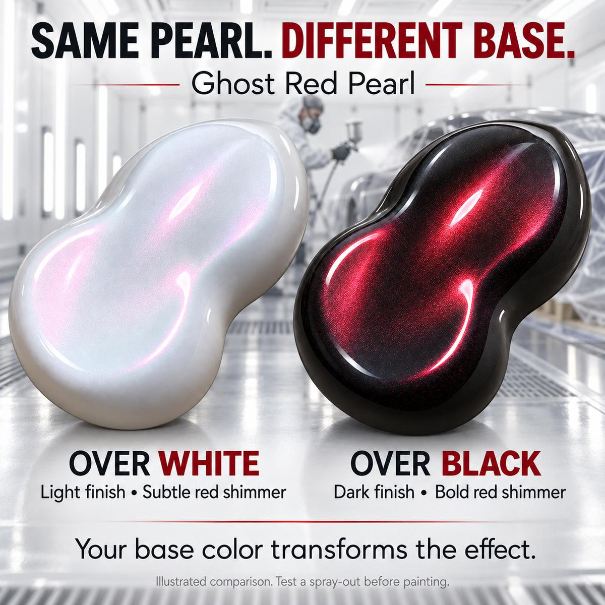 LiME LiNE Diamond Pearl Automotive Pearlescent Powder Additive + Clear Basecoat Pint Kit