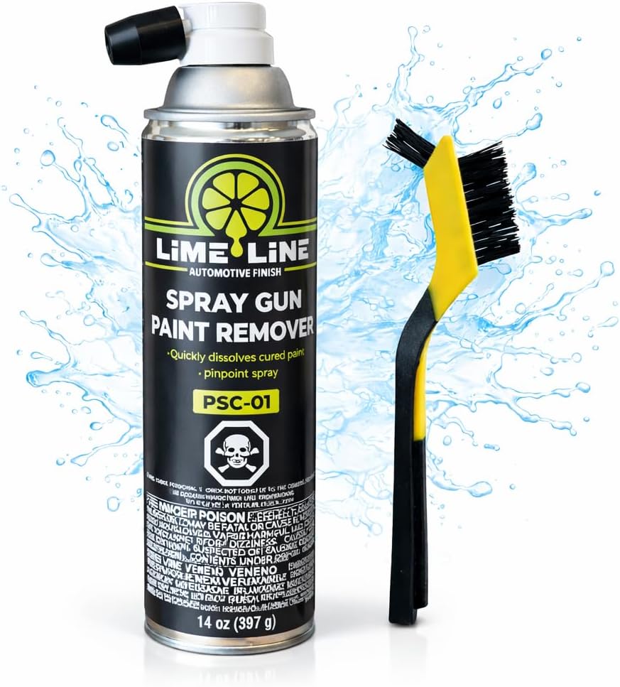 LiME LiNE Turbo Blaster Paint Remover Gun with Bonus Nylon Cleaning Brush - 14 oz Aerosol Spray Can