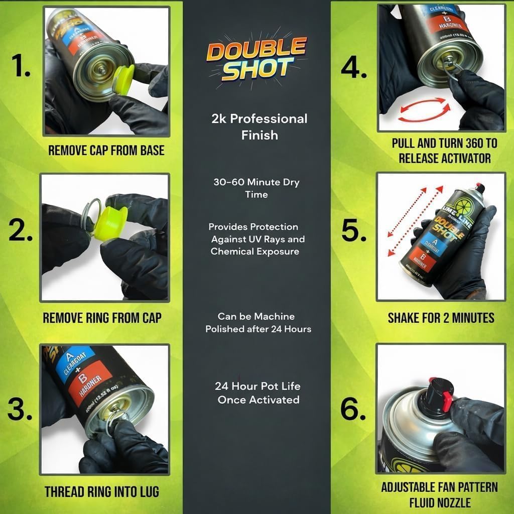 LiME LiNE Automotive Basecoat Aerosols - Fast Drying Spray Paints for Custom Paint & DIY Projects - Must Be Clearcoated