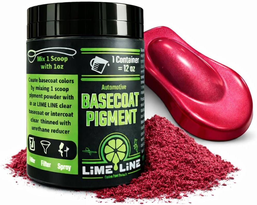 LiME LiNE Automotive Grade Metallic Basecoat Maker Pigment Powder - Makes 12 Oz Sprayable