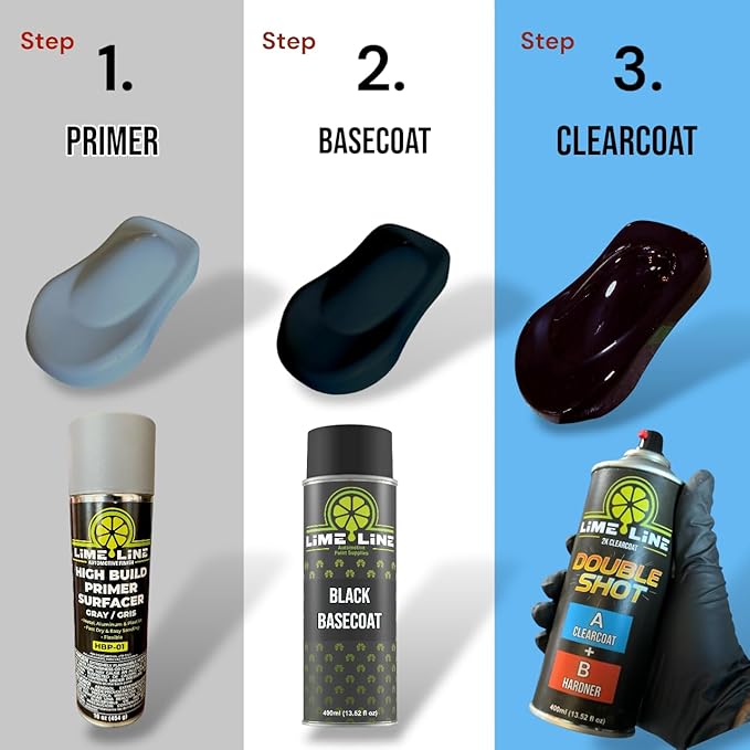 LiME LiNE High Gloss 2K Clearcoat Spray/Aerosol Can Automotive 2 Part Professional Finish