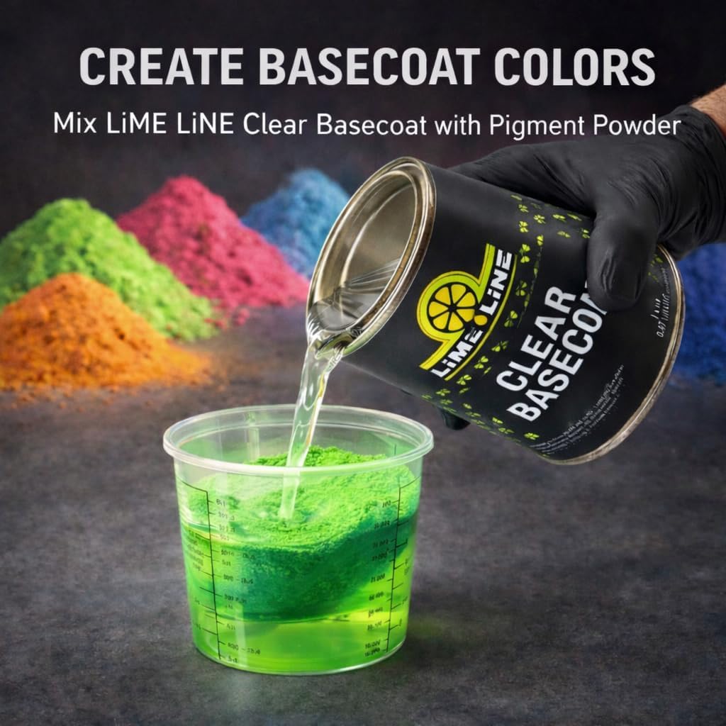 LiME LiNE Automotive Grade Metallic Basecoat Maker Pigment Powder - Makes 12 Oz Sprayable