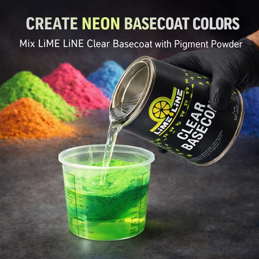 LiME LiNE Base Coat Maker Pigment Powder, Automotive Grade Basecoat - Makes 12 Oz Sprayable