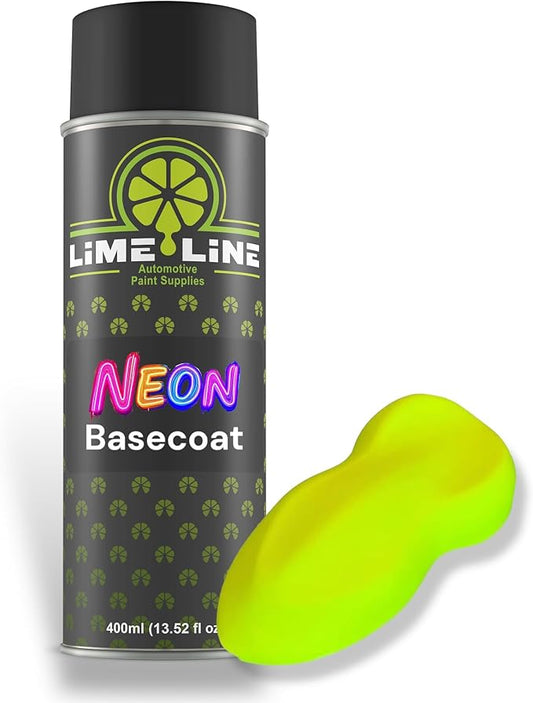 LiME LiNE Automotive Bright 90s Neon Basecoat Aerosols - Fast Drying Spray Paint for Custom Paint & DIY Projects - Must Be Clearcoated