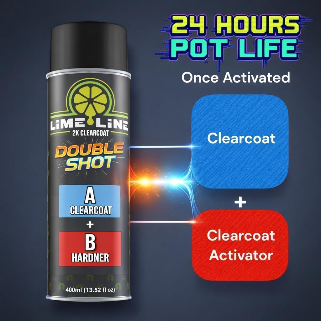 LiME LiNE Automotive Basecoat Aerosols - Fast Drying Spray Paints for Custom Paint & DIY Projects - Must Be Clearcoated