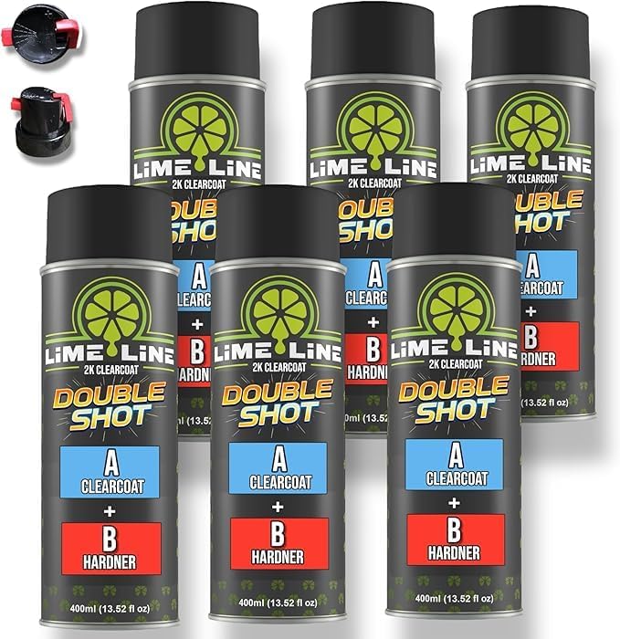 LiME LiNE High Gloss 2K Clearcoat Spray/Aerosol Can Automotive 2 Part Professional Finish