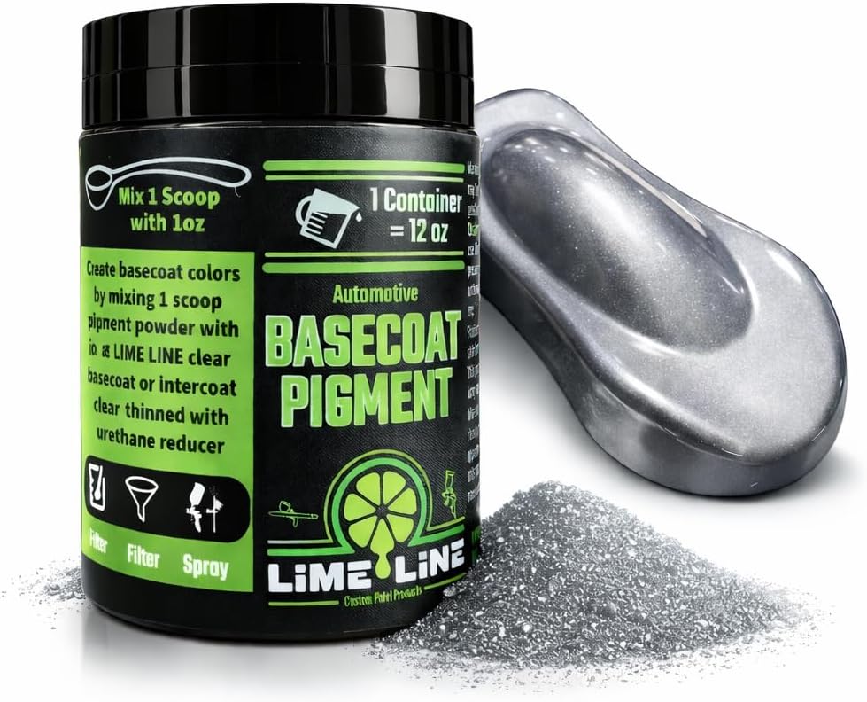 LiME LiNE Automotive Grade Metallic Basecoat Maker Pigment Powder - Makes 12 Oz Sprayable