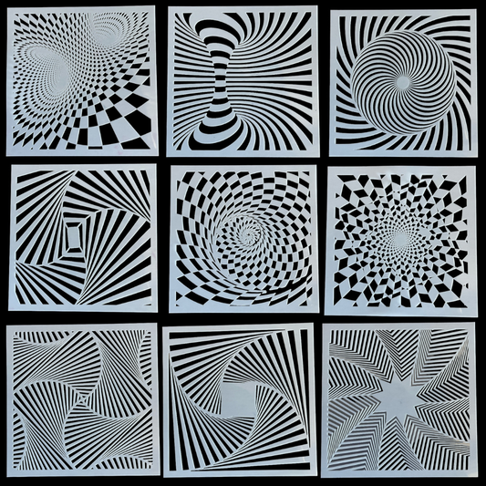 LiME LiNE Reusable Airbrush Stencil Sets for Airbrushing, Custom Paint & Crafting