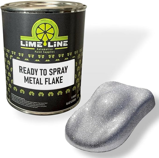 LiME LiNE Metal Flake Silver Basecoat - No Reducer Needed, Ready-to-Spray