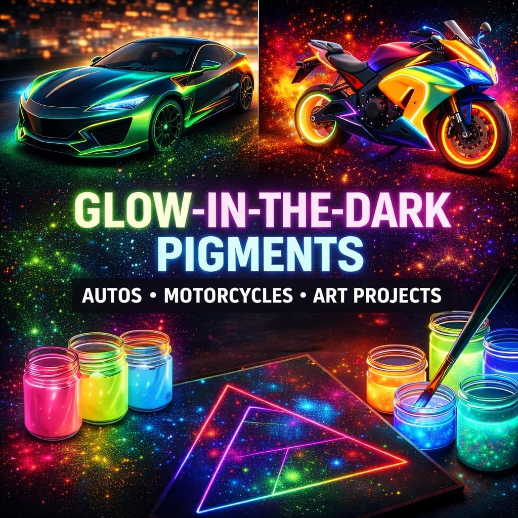 LiME LiNE Automotive Grade Basecoat Maker Glow in the Dark Pigment Powder - Makes 12 Oz Sprayable Basecoat