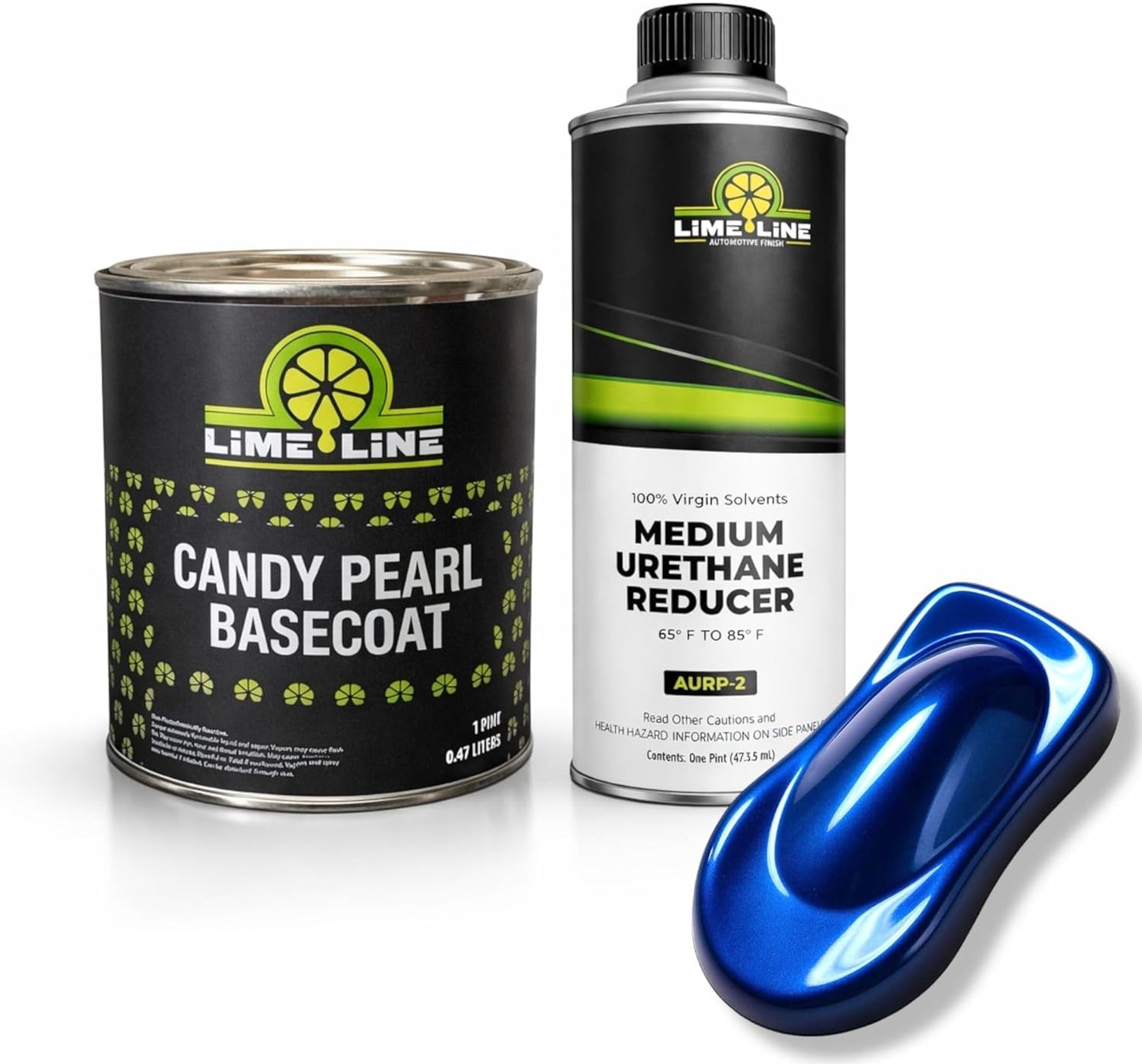 LiME LiNE Automotive Candy Pearl Basecoat + Reducer Combo Kit - Mix Basecoat & Reducer in 1:1  - Clearcoat Required