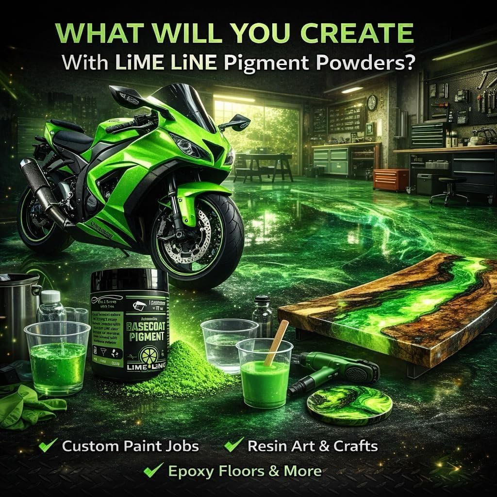 LiME LiNE Automotive Grade Basecoat Maker Pigment Powder - Makes 12 Oz Sprayable Basecoat