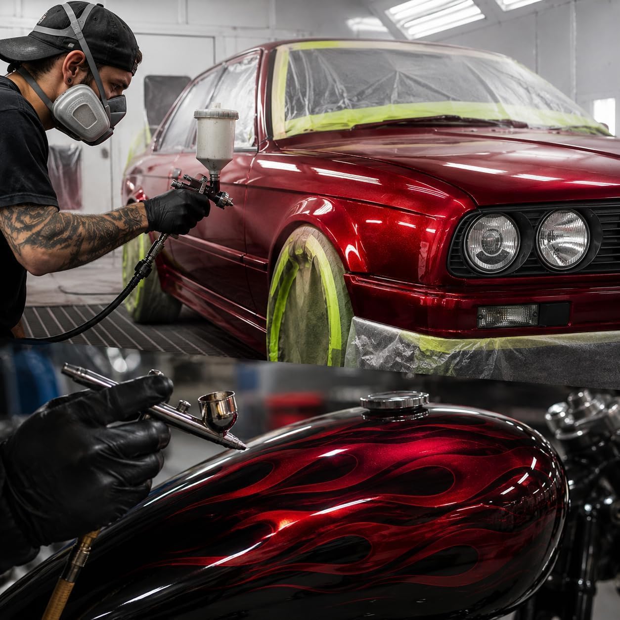 LiME LiNE Ready-To-Go Transparent Candy Paint System – Automotive Custom Paint for Cars, Trucks & Motorcycles – 1:1 Reducer Included – Must Be Clearcoated - 1 Pint Kit