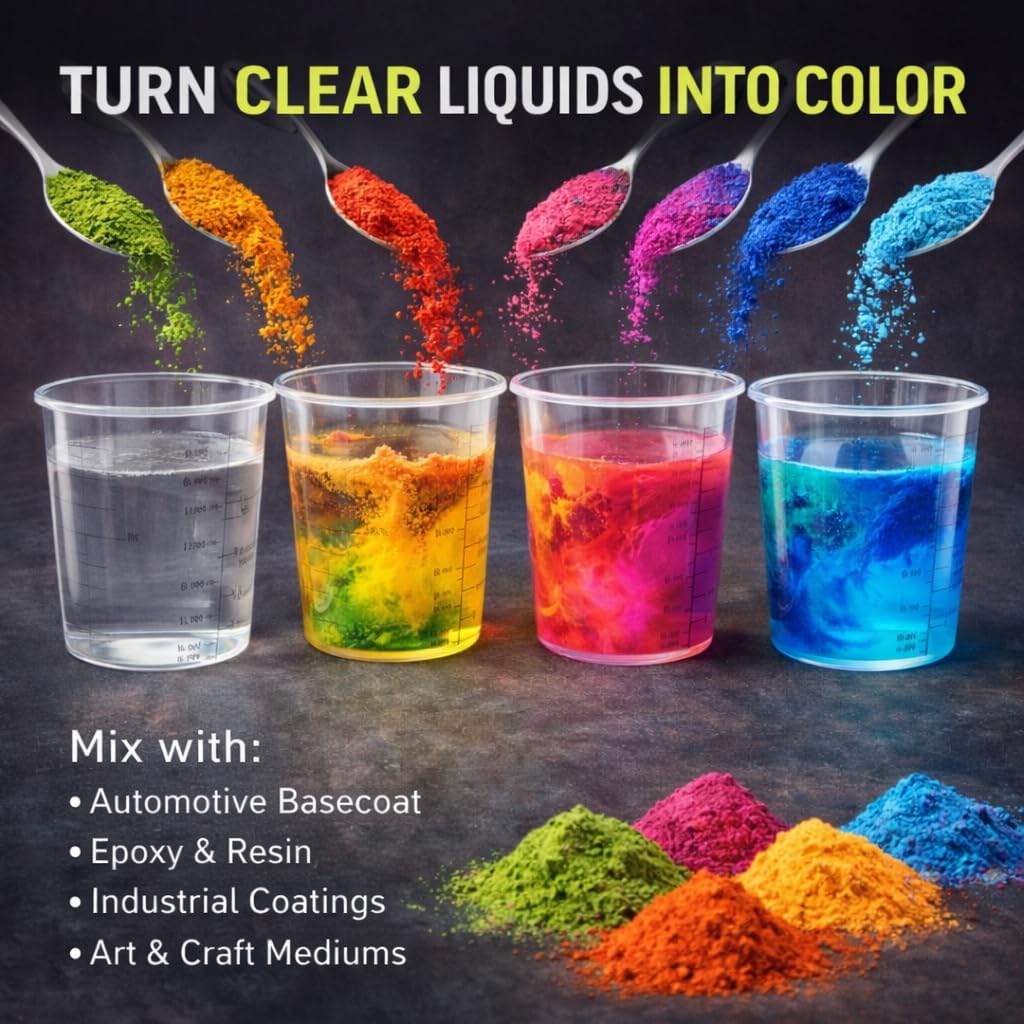 LiME LiNE Automotive Grade Metallic Basecoat Maker Pigment Powder - Makes 12 Oz Sprayable