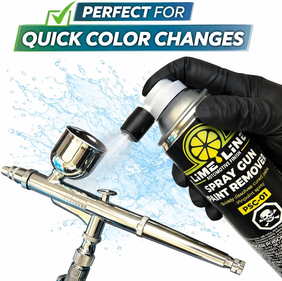 LiME LiNE Turbo Blaster Paint Remover Gun with Bonus Nylon Cleaning Brush - 14 oz Aerosol Spray Can