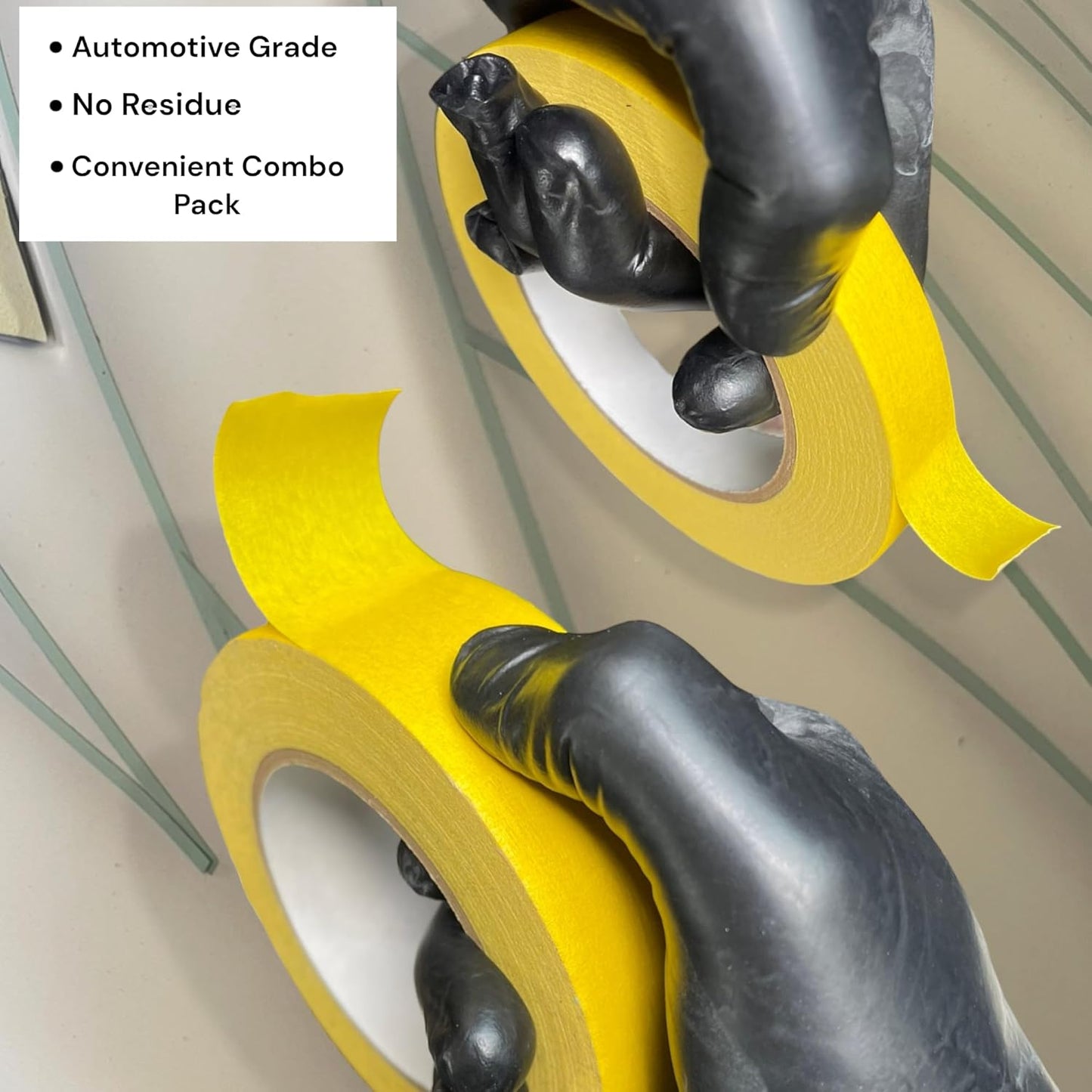 LiME LiNE Yellow Masking Tape Combo Pack (1.5" & 3/4")