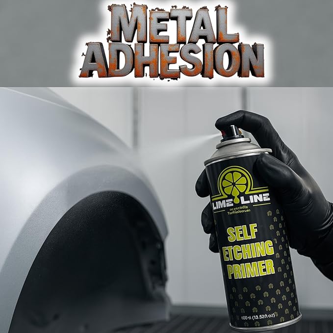 LiME LiNE Self Etching Primer – Professional Automotive Aerosol Primer for Bare Metal – Acid Etch Anti-Rust Formula – Fast-Drying, High Adhesion Spray Can