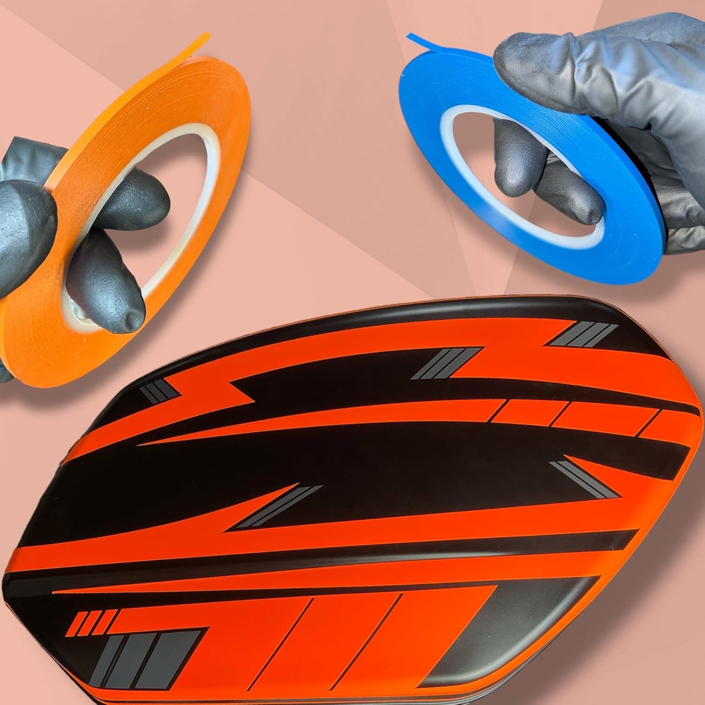 LiME LiNE Flexible Vinyl Fine Line Masking Tape for Automotive Custom Paint, No Residue Blue Pinstriping Tape - 1/4" 1/8" 1/16"