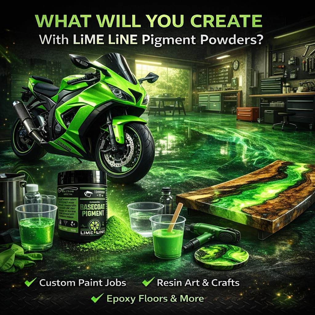 LiME LiNE Automotive Grade Metallic Basecoat Maker Pigment Powder - Makes 12 Oz Sprayable