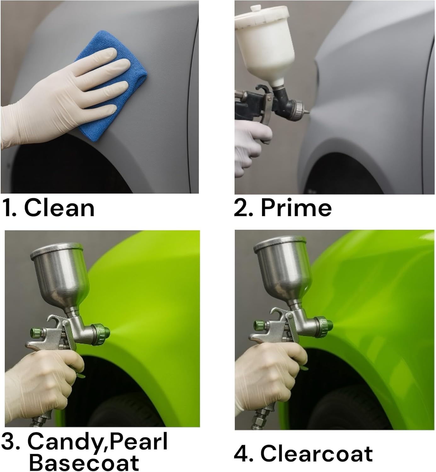 LiME LiNE Candy Pearl Basecoat – All-In-One Base, Pearl & Candy Color | Tri-Stage Look in One Step | Full-Coverage Candy Look: Must be Cleared with 2K Clearcoat