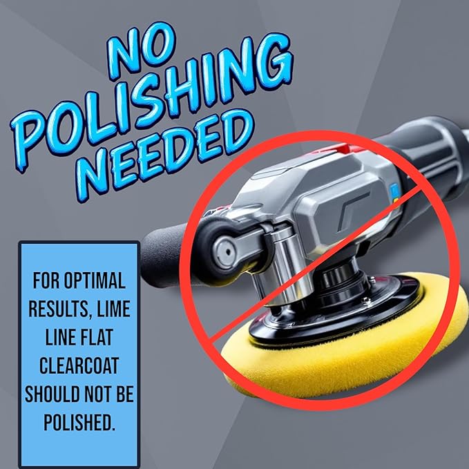 LiME LiNE Automotive Flat/Satin Clear Coat, No Gloss Urethane 2k Top Coat with Hardner Included - 1.25 Quart