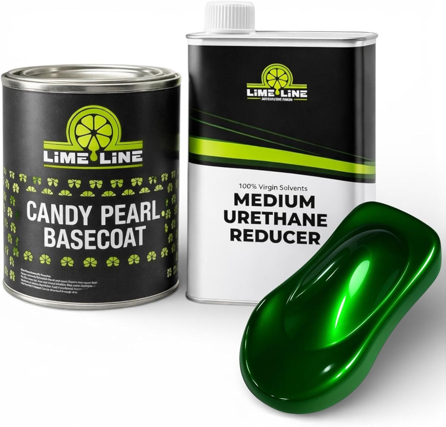 LiME LiNE Automotive Candy Pearl Basecoat + Reducer Combo Kit - Mix Basecoat & Reducer in 1:1  - Clearcoat Required
