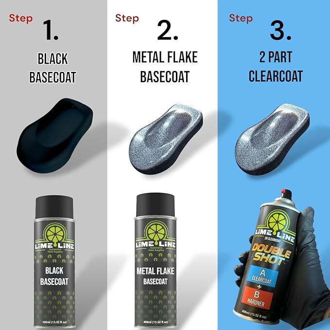 LiME LiNE Premium Automotive Basecoat Aerosol Spray Paint - Fast Drying- Custom Paint, Must Be Clearcoated