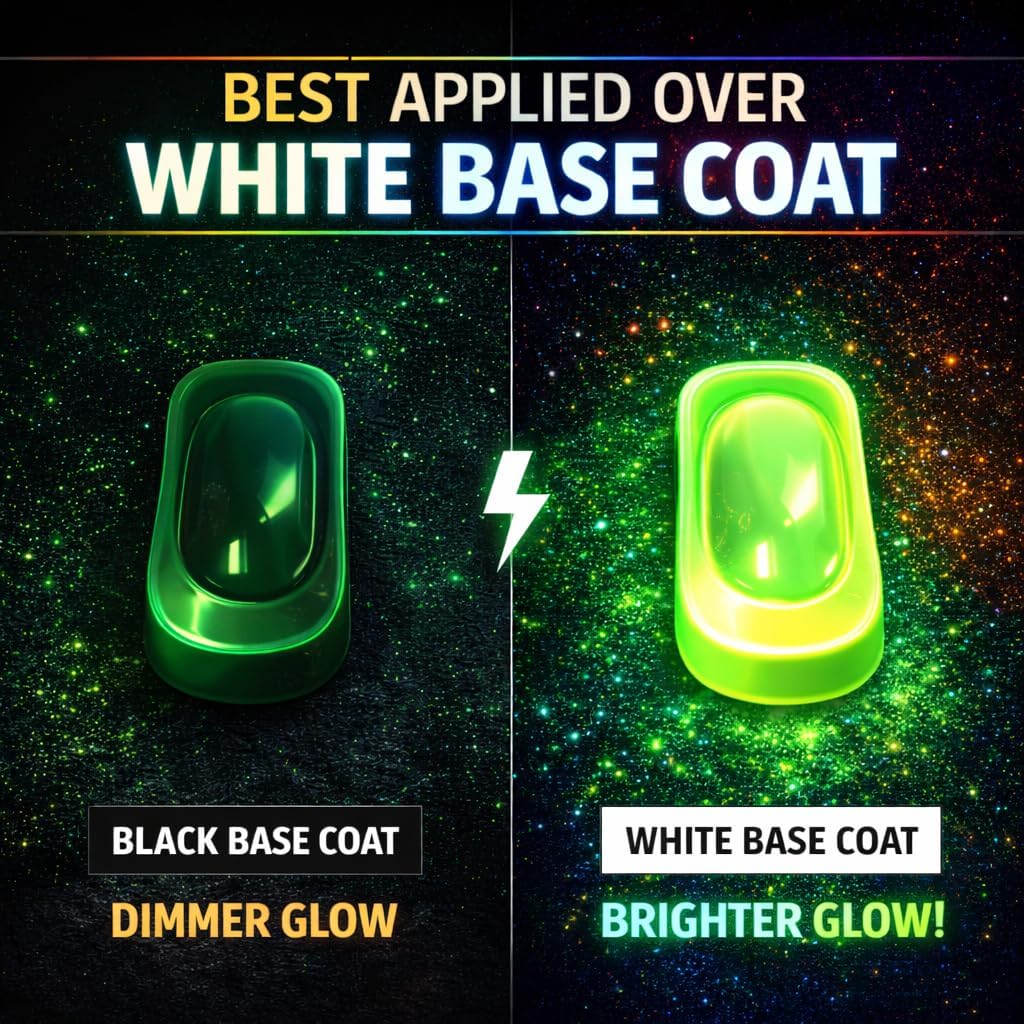 LiME LiNE Automotive Grade Basecoat Maker Glow in the Dark Pigment Powder - Makes 12 Oz Sprayable Basecoat