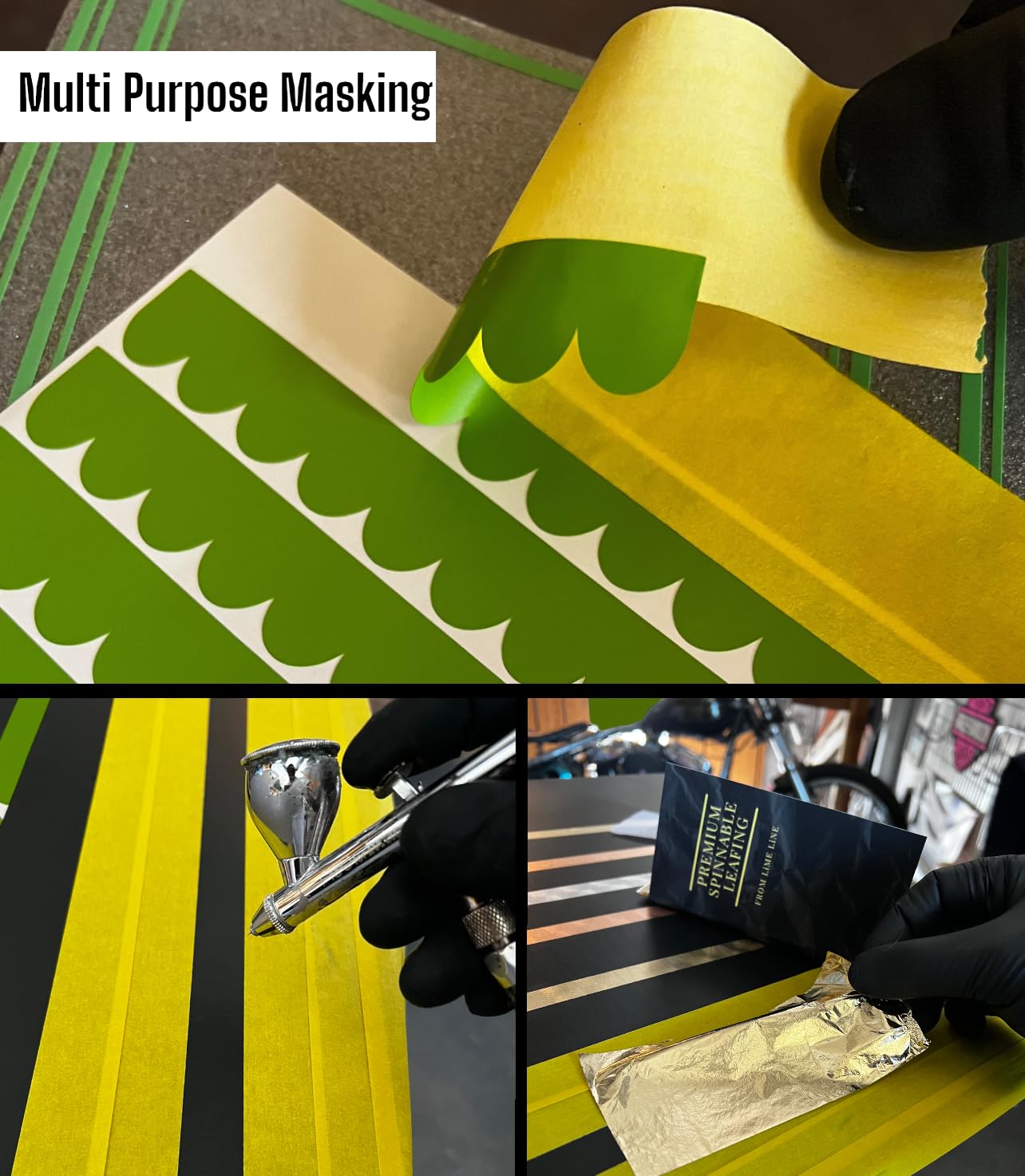 LiME LiNE Yellow Masking Tape Combo Pack (1.5" & 3/4")
