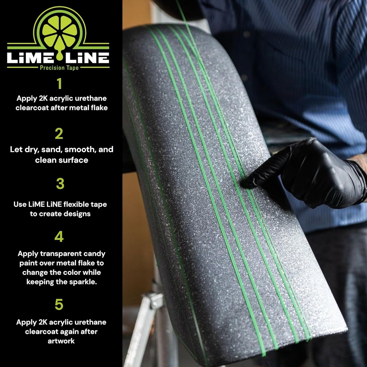 LiME LiNE 1/4” Precision Tape for Pinstriping Custom Designs