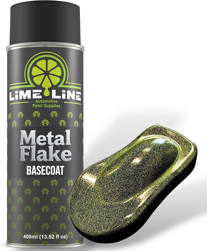 LiME LiNE Metal Flake Basecoat Automotive Grade Sparkle Spray Paint - 14 fl Oz
