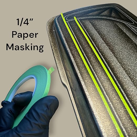 LiME LiNE 1/4" Width Green Fineline Paper Masking Pinstriping Tape for Automotive Airbrushing Designs (2 Pack)