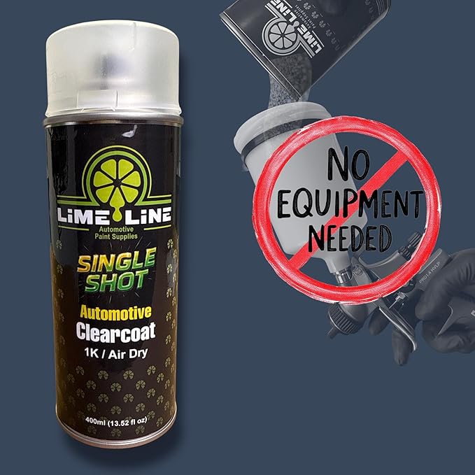 LiME LiNE 1K High Gloss Clear Coat Automotive Spray Paint/Aerosol, Fast Drying, Acrylic Urethane Clearcoat