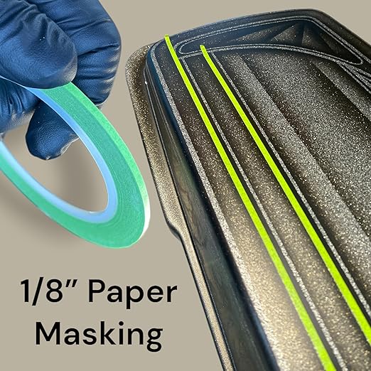 LiME LiNE 1/8" Width Green Fineline Paper Masking Pinstriping Tape for Automotive Airbrushing Designs (2 Pack)
