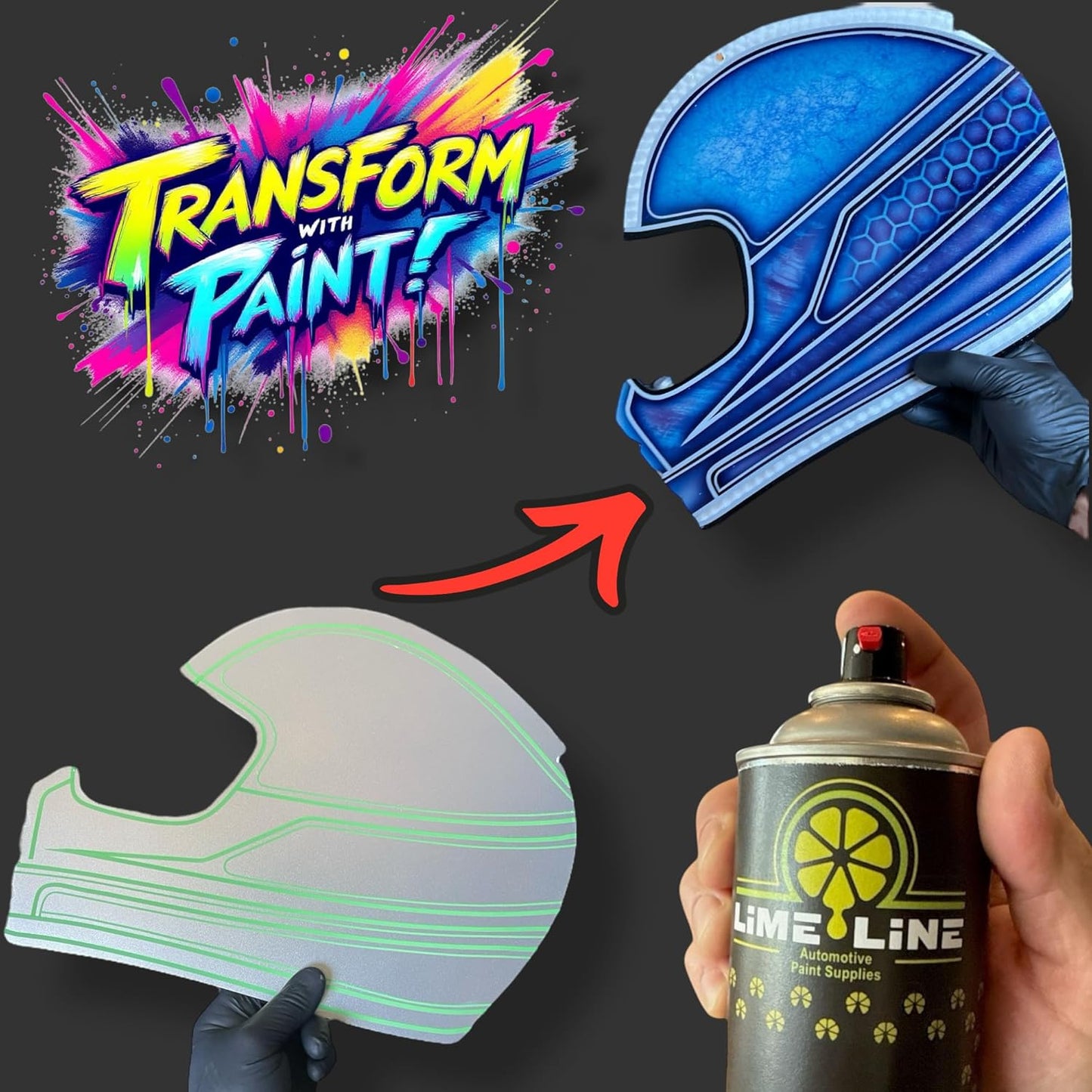 LiME LiNE Metal Flake Basecoat Automotive Grade Sparkle Spray Paint - 14 fl Oz