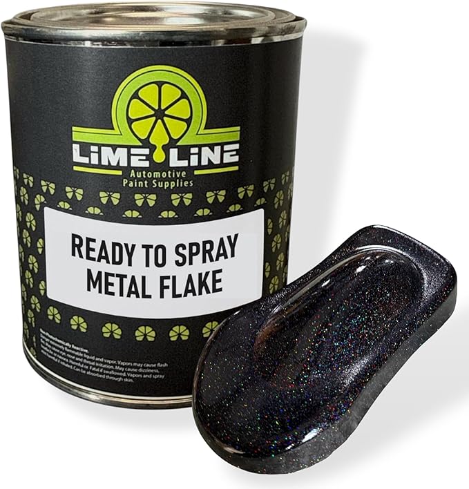 LiME LiNE Metal Flake Ready-to-Spray Automotive Basecoat - No Reducer Needed - Available in 17 Colors & 3 Sizes
