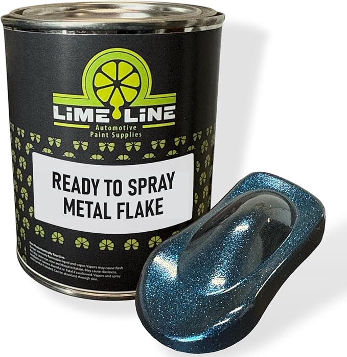 LiME LiNE Metal Flake Ready-to-Spray Automotive Basecoat - No Reducer Needed - Available in 17 Colors & 3 Sizes