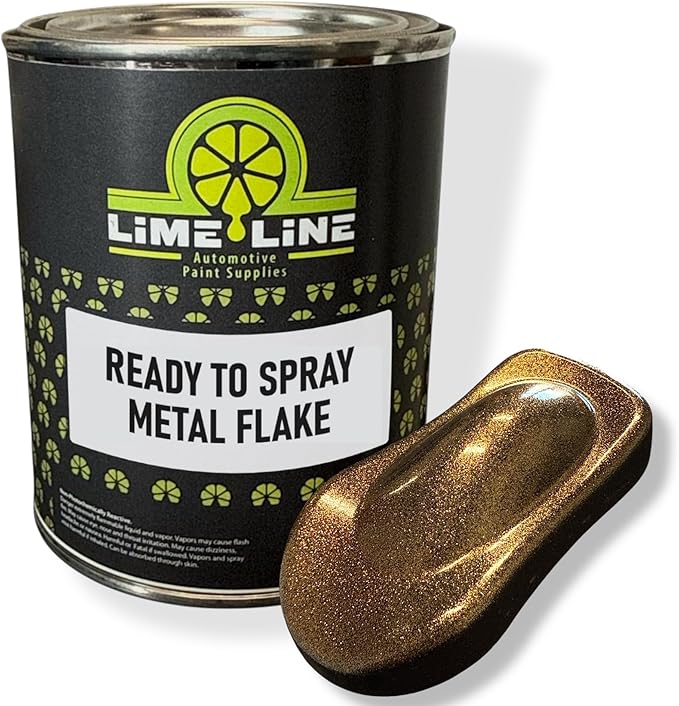 LiME LiNE Metal Flake Ready-to-Spray Automotive Basecoat - No Reducer Needed - Available in 17 Colors & 3 Sizes
