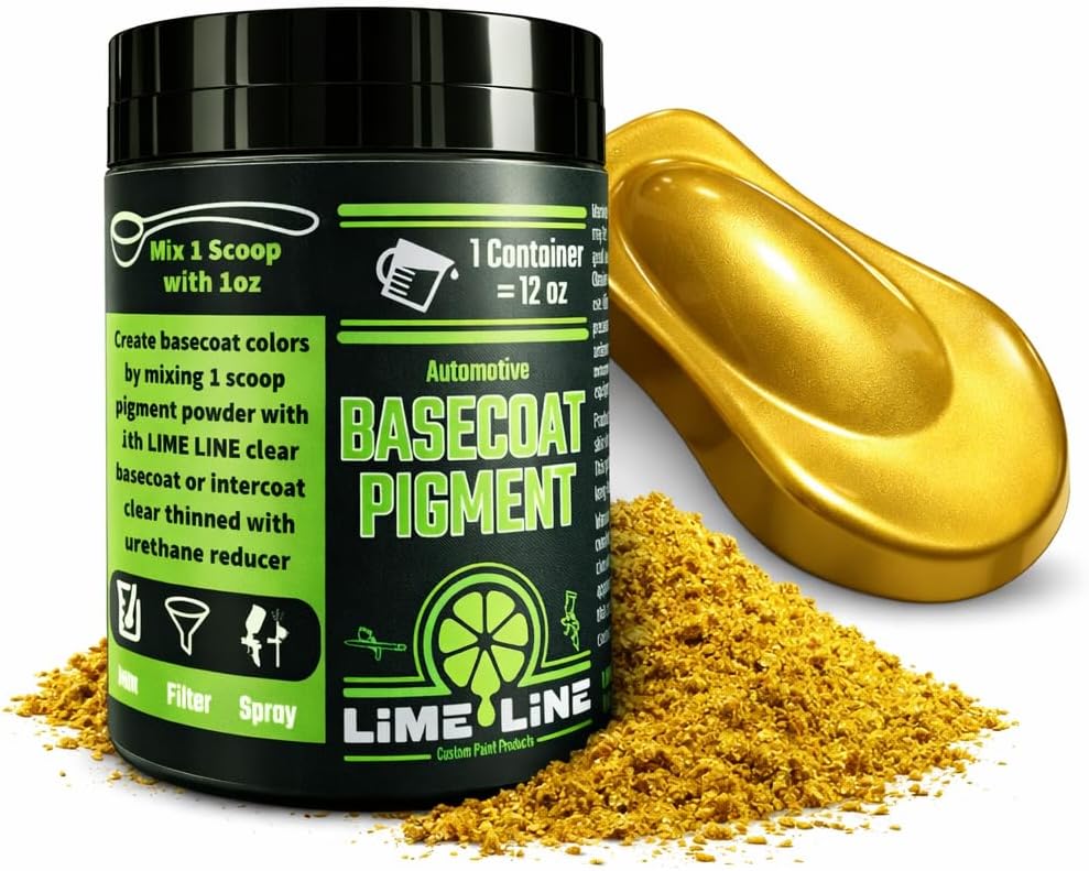 LiME LiNE Automotive Grade Metallic Basecoat Maker Pigment Powder - Makes 12 Oz Sprayable